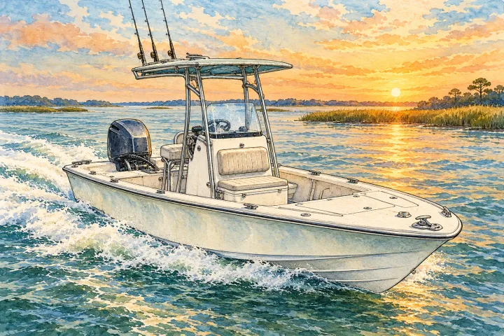 Bay boat (center console)