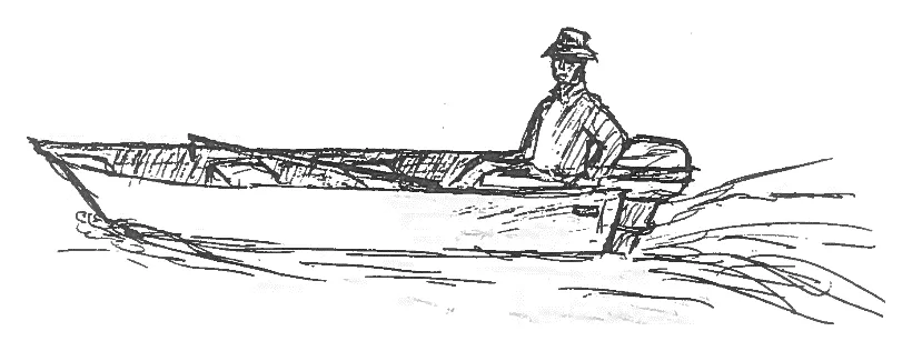 Doc Brown in his skiff