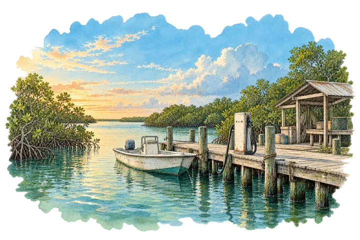 Everglades City marina (Barron River)
