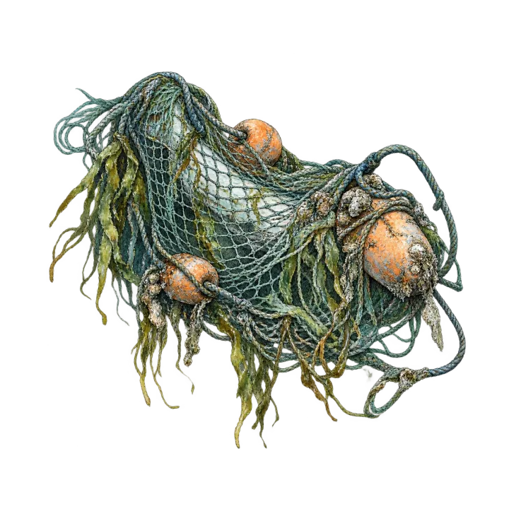 Abandoned fishing nets