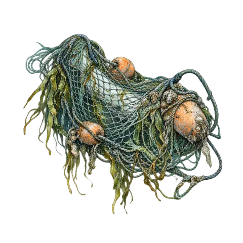 Abandoned fishing nets