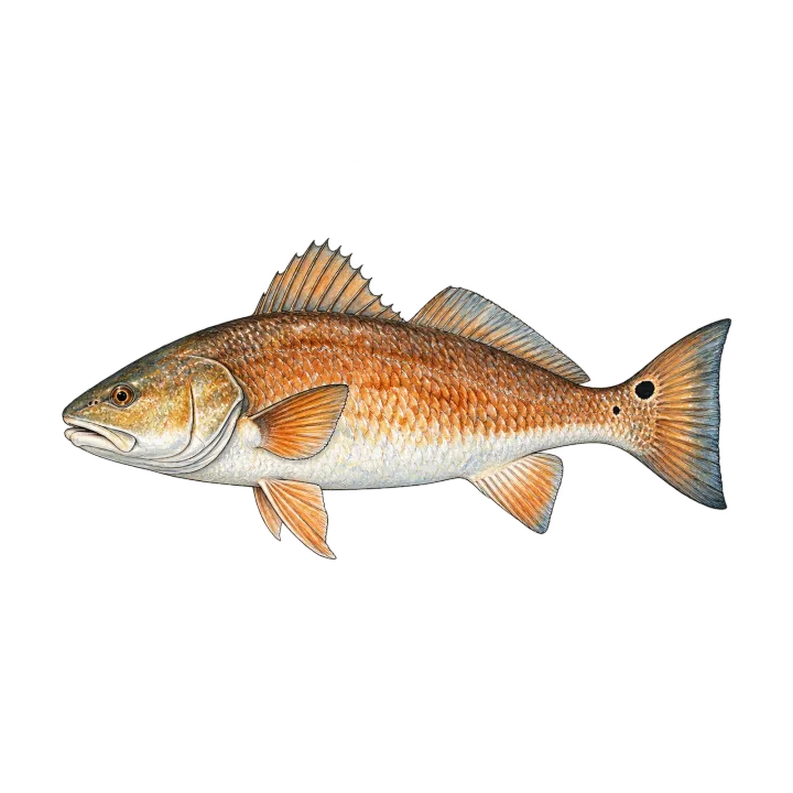 Redfish (red drum, 'spot-tail')